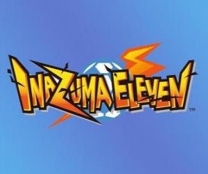 Puzzle Inazuma Έντεκα λογότυπο. Nintendo παιχνίδι βίντεο και manga anime